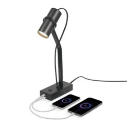 16" MRDK By Globe Series.01 Desk Lamp With Combined USB Port And USB-C Port Matte Black Shade (Includes LED Light Bulb) - Globe Electric -Lamps and Lighting Store GUEST 000354d1 a18e 434a b1f8 40f3c7c08121
