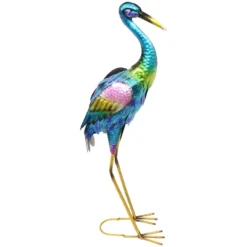 Sunnydaze Decor Sunnydaze Metal Crane Outdoor Garden Statue Yard Art Sculpture - 29" -Lamps and Lighting Store GUEST 001870e9 052b 4356 833f d216b5be9f96