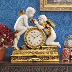 Design Toscano Chateau Carbonne Cherub Mantel Clock