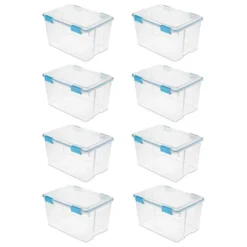 Sterilite 54 Quart Clear Plastic Stackable Storage Container Box Bin With Air Tight Gasket Seal Latching Lid Long Term Organizing Solution 17 Sterilite 54 Quart Clear Plastic Stackable Storage Container Box Bin With Air Tight Gasket Seal Latching Lid Long Term Organizing Solution -Lamps and Lighting Store GUEST 00a8d29c 55e4 45ba 8804 1e740ace1547
