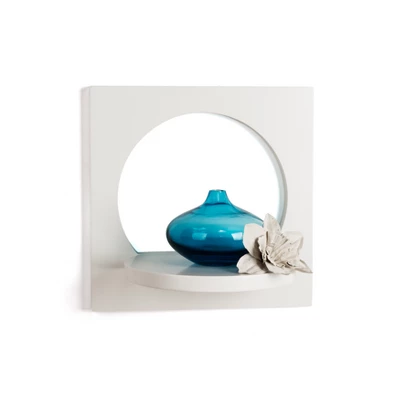 11.6" X 7.7" 2pc Round Silhouette Shelf Set White - Danya B. 6 11.6" X 7.7" 2pc Round Silhouette Shelf Set White - Danya B. - Image 4