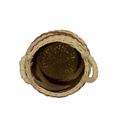 Brown Basket Woven Rope By Foreside Home & Garden 4 Brown Basket Woven Rope By Foreside Home & Garden - Image 2