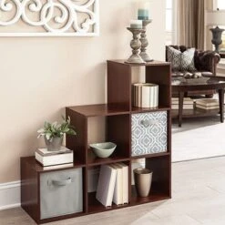 ClosetMaid 3 Tier Free Standing Wooden Cubical Organizer With 6 Cubes Slotted Design For Added House Storage, Dark Cherry (2 Pack) -Lamps and Lighting Store GUEST 02efd4c1 660d 4965 a7df db987d271278