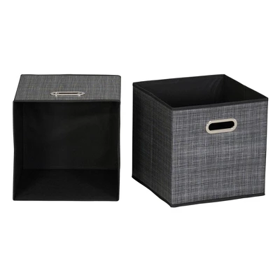 Household Essentials 11" Set Of 6 Storage Bins Black Mix 3 Household Essentials 11" Set Of 6 Storage Bins Black Mix