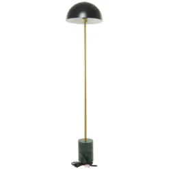 Metal Umbrella Style Floor Lamp With Marble Base Black (Includes LED Light Bulb) - Olivia & May -Lamps and Lighting Store GUEST 055c006d 0e51 4a5d a0e5 1493bb328713