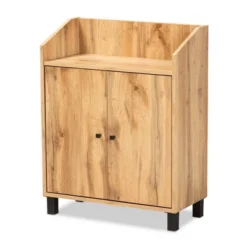 Rossin Wood 2 Door Entryway Shoe Cabinet - Baxton Studio -Lamps and Lighting Store GUEST 06d53c8d 6cd0 4efa bc7f 1245ed72168a