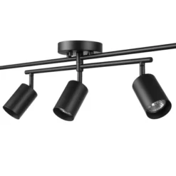 5-Light Matte Black Track Lighting With Center Swivel Bar With Pivoting Shades - Globe Electric 14 5-Light Matte Black Track Lighting With Center Swivel Bar With Pivoting Shades - Globe Electric -Lamps and Lighting Store GUEST 0810baf8 f920 4e6c af85 c3500931a2aa