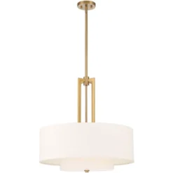 Possini Euro Design Sundry Warm Brass Pendant Chandelier 24" Wide Modern Double Drum Shades 4-Light Fixture For Dining Room House Foyer Kitchen Island 16 Possini Euro Design Sundry Warm Brass Pendant Chandelier 24" Wide Modern Double Drum Shades 4-Light Fixture For Dining Room House Foyer Kitchen Island -Lamps and Lighting Store GUEST 08910e51 30b2 43c2 b576 d65de6e7ce98