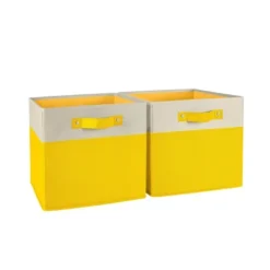 2pc Kids' 10.5" Two-Toned Folding Storage Bin Set - RiverRidge Home -Lamps and Lighting Store GUEST 09b3658e 575d 42cb af18 bd012e024ff2