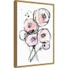 16" X 23" Pink Mod 2 By Lesia Binkin Framed Canvas Wall Art - Amanti Art