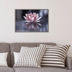 23" X 16" Padmasana Lotus Flower By Fabien Bravin Framed Canvas Wall Art - Amanti Art -Lamps and Lighting Store GUEST 09f1b920 1ab6 4cdc 8f69 4abd64c2d74d