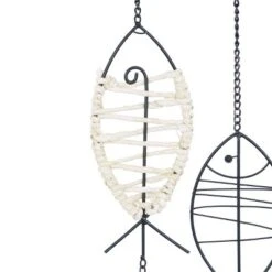 Metal Fish Indoor Outdoor Wire Wall Decor With Rattan Accent Black - Olivia & May 12 Metal Fish Indoor Outdoor Wire Wall Decor With Rattan Accent Black - Olivia & May -Lamps and Lighting Store GUEST 0a21d3d3 f3f4 42cd ba7a 4bbe6b598959