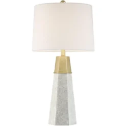 360 Lighting Julie Modern Table Lamps 27 1/2" Tall Set Of 2 Faux Marble Gold Tapered Column Fabric Drum Shade For Bedroom Living Room Bedside Office 16 360 Lighting Julie Modern Table Lamps 27 1/2" Tall Set Of 2 Faux Marble Gold Tapered Column Fabric Drum Shade For Bedroom Living Room Bedside Office -Lamps and Lighting Store GUEST 0aebe3bc 5223 4def b725 6216e306e528