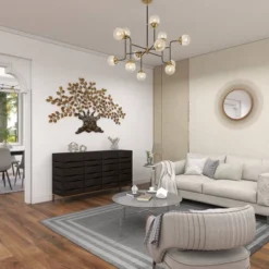 Traditional Metal Tree Indoor Outdoor Wall Decor With Leaves Brown - Olivia & May -Lamps and Lighting Store GUEST 0b2e9aba fcb2 4cb0 a97e 74257e1a47aa