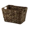 Design Imports Set Of 5 Gray Wash Hyacinth Baskets