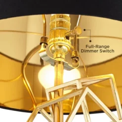 Possini Euro Design Modern Table Lamp 30" Tall Gold Metal Geometric Cube Black Drum Shade For Bedroom Living Room Bedside Nightstand Office Kids House 13 Possini Euro Design Modern Table Lamp 30" Tall Gold Metal Geometric Cube Black Drum Shade For Bedroom Living Room Bedside Nightstand Office Kids House -Lamps and Lighting Store GUEST 0b7654cc b5c5 46d0 b50c 9239fc2426cd