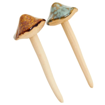 4-Pack Of Outdoor Miniature Ceramic Mushrooms For Garden Planter Decorations, Fairy Figurines For Pots, Outside, Yard, Plant Decor, 5 Inches In Height 7 4-Pack Of Outdoor Miniature Ceramic Mushrooms For Garden Planter Decorations, Fairy Figurines For Pots, Outside, Yard, Plant Decor, 5 Inches In Height - Image 5