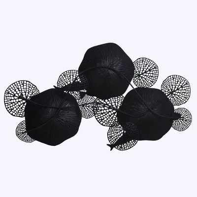 Metal Nobu Wall Hanging Navy/Gold - StyleCraft 3 Metal Nobu Wall Hanging Navy/Gold - StyleCraft