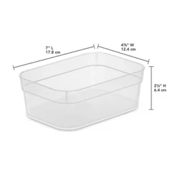 Sterilite Medium Storage Tray Containers With Sturdy Banded Rim And Textured Bottom For Desktop And Drawer Household Organization, Clear, 48 Pack -Lamps and Lighting Store GUEST 0eb0c696 28af 4484 9a86 3210c4f599ef