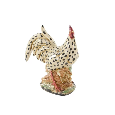 14" X 13" Farmhouse Ceramic Chicken Garden Sculpture Beige - Olivia & May 11 14" X 13" Farmhouse Ceramic Chicken Garden Sculpture Beige - Olivia & May - Image 9
