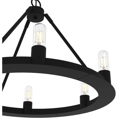 6-Light Saddlewood Chandelier Natural Iron - Hunter Fan 4 6-Light Saddlewood Chandelier Natural Iron - Hunter Fan - Image 2