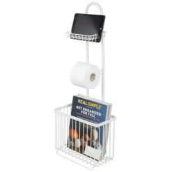MDesign Metal Free Standing Toilet Paper Stand/Dispenser, Holds Tablet -Lamps and Lighting Store GUEST 112f91c9 827a 4669 811e 123fa839b4a3