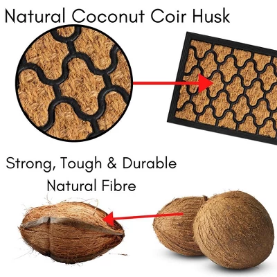 BirdRock Home Rubber Boot Tray With Coir Insert - 34 Inch 3 BirdRock Home Rubber Boot Tray With Coir Insert - 34 Inch