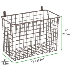 MDesign Metal Wall Mount Hanging Basket Bin For Home Storage 11 MDesign Metal Wall Mount Hanging Basket Bin For Home Storage -Lamps and Lighting Store GUEST 126ff849 d1e3 4c5c bcb7 8c3e036547ba