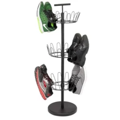 BirdRock Home Internet's Best 3-Tier Metal Shoe Tree (18 Pair) - Black Finish -Lamps and Lighting Store GUEST 13307dbc 63da 4c03 9a33 fd87c2504b0b