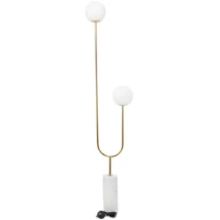 2-Light 73" X 16" Marble Orb Floor Lamp With Marble Base - Olivia & May 15 2-Light 73" X 16" Marble Orb Floor Lamp With Marble Base - Olivia & May -Lamps and Lighting Store GUEST 13b2e761 bd8d 41bf ad80 1a7afbf13340