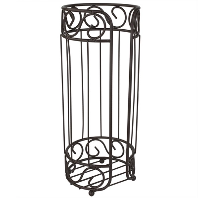 Home Basics Scroll Collection Bath Tissue Reserve Toilet Paper Roll Holder Stand, Bronze 5 Home Basics Scroll Collection Bath Tissue Reserve Toilet Paper Roll Holder Stand, Bronze - Image 3