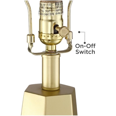 360 Lighting Julie Modern Table Lamps 27 1/2" Tall Set Of 2 Faux Marble Gold Tapered Column Fabric Drum Shade For Bedroom Living Room Bedside Office 8 360 Lighting Julie Modern Table Lamps 27 1/2" Tall Set Of 2 Faux Marble Gold Tapered Column Fabric Drum Shade For Bedroom Living Room Bedside Office - Image 6