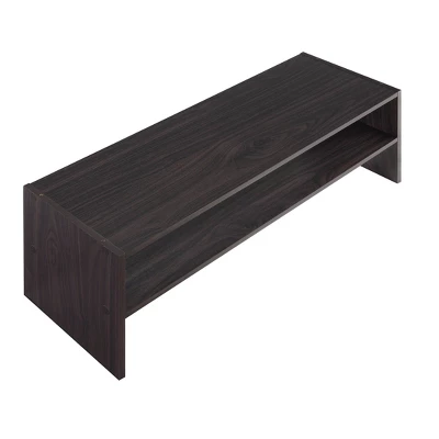 Whitmor Stackable 31" Extra Wide 2 Shelf Storage Organizer Espresso 8 Whitmor Stackable 31" Extra Wide 2 Shelf Storage Organizer Espresso - Image 6