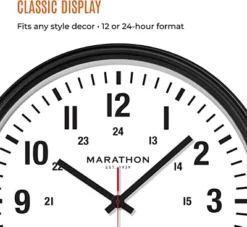 Marathon Jumbo 20 Inch Silent Analog Clock Easy To Read & Mount With Water-Resistant Casing 9 Marathon Jumbo 20 Inch Silent Analog Clock Easy To Read & Mount With Water-Resistant Casing -Lamps and Lighting Store GUEST 170d6cfc 63d3 49fe 9094 d79a462248ff