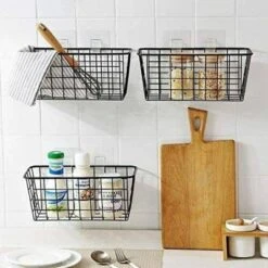 NEX 2pk Hanging Metal No Drilling Wall Mounted Storage Baskets Black 9 NEX 2pk Hanging Metal No Drilling Wall Mounted Storage Baskets Black -Lamps and Lighting Store GUEST 181dc30a 8bb5 4698 82f4 07127d34a09b