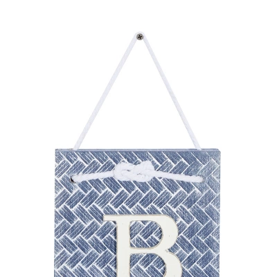 Wood Sign Beach Wall Decor Blue - Olivia & May 4 Wood Sign Beach Wall Decor Blue - Olivia & May - Image 2