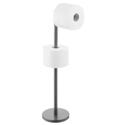 MDesign Toilet Paper Roll Holder Stand/Dispenser - Brushed Stainless - Bronze -Lamps and Lighting Store GUEST 19cf7fcd 6a3a 47c0 851d 93dfea0df82c