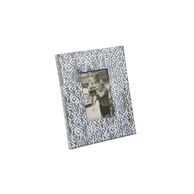 4 X 6 Inch Decorative Distressed Whitewashed Metal Pattern Picture Frame - Foreside Home & Garden 3 4 X 6 Inch Decorative Distressed Whitewashed Metal Pattern Picture Frame - Foreside Home & Garden