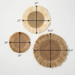Sullivans Rattan Fiber Wall Medallions Set Of 3, 33.5"H, 27"H & 20"H Brown -Lamps and Lighting Store GUEST 1ab38b86 7fe9 42b5 92c4 1e2c6a45fa7b