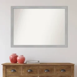 41" X 30" Non-Beveled Vista Brushed Nickel Narrow Wall Mirror - Amanti Art -Lamps and Lighting Store GUEST 1c270b34 3f63 4591 a5a7 c003dc4a38b8
