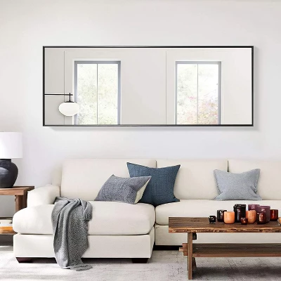 Cady 59"x 20" Framed Floor Free Standing Contemporary Full Length Mirror - The Pop Home 3 Cady 59"x 20" Framed Floor Free Standing Contemporary Full Length Mirror - The Pop Home - Image 2