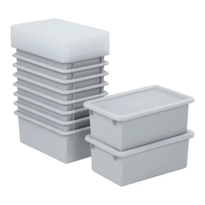 ECR4Kids Cubby Storage Bin With Non-Snap Lid, Plastic Conatiner, 10-Pack 15 ECR4Kids Cubby Storage Bin With Non-Snap Lid, Plastic Conatiner, 10-Pack - Image 13