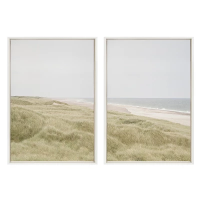 (Set Of 2) 23" X 33" Sylvie Peaceful Serene Framed Canvas By Creative Bunch White - Kate & Laurel All Things Decor 3 (Set Of 2) 23" X 33" Sylvie Peaceful Serene Framed Canvas By Creative Bunch White - Kate & Laurel All Things Decor