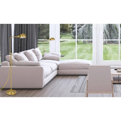 42" Croby Metal Pharmacy Floor Lamp Antique Brass - Cal Lighting 4 42" Croby Metal Pharmacy Floor Lamp Antique Brass - Cal Lighting - Image 2