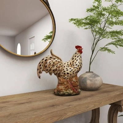 14" X 13" Farmhouse Ceramic Chicken Garden Sculpture Beige - Olivia & May 15 14" X 13" Farmhouse Ceramic Chicken Garden Sculpture Beige - Olivia & May - Image 13