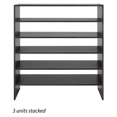 Whitmor Stackable 31" Extra Wide 2 Shelf Storage Organizer Espresso 6 Whitmor Stackable 31" Extra Wide 2 Shelf Storage Organizer Espresso - Image 4