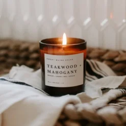 Sweet Water Decor Teakwood And Mahogany 11oz Amber Jar Soy Candle 6 Sweet Water Decor Teakwood And Mahogany 11oz Amber Jar Soy Candle -Lamps and Lighting Store GUEST 24a6308a 9951 484b ac9b ac44815d3485