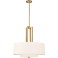 Possini Euro Design Sundry Warm Brass Pendant Chandelier 24" Wide Modern Double Drum Shades 4-Light Fixture For Dining Room House Foyer Kitchen Island 17 Possini Euro Design Sundry Warm Brass Pendant Chandelier 24" Wide Modern Double Drum Shades 4-Light Fixture For Dining Room House Foyer Kitchen Island -Lamps and Lighting Store GUEST 255702f2 17a5 451c a35d 849d569e4b27