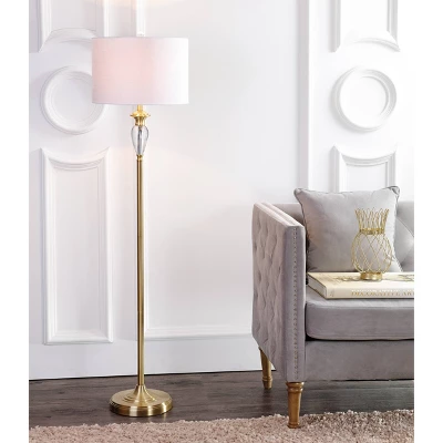 60" Evelyn Crystal/Metal Floor Lamp (Includes LED Light Bulb) Gold - JONATHAN Y 3 60" Evelyn Crystal/Metal Floor Lamp (Includes LED Light Bulb) Gold - JONATHAN Y