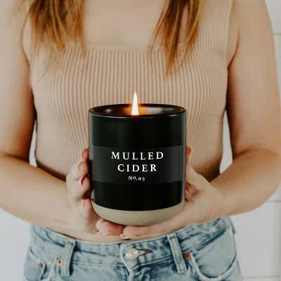 Sweet Water Decor Mulled Cider 12oz Black Stoneware Candle 4 Sweet Water Decor Mulled Cider 12oz Black Stoneware Candle - Image 2